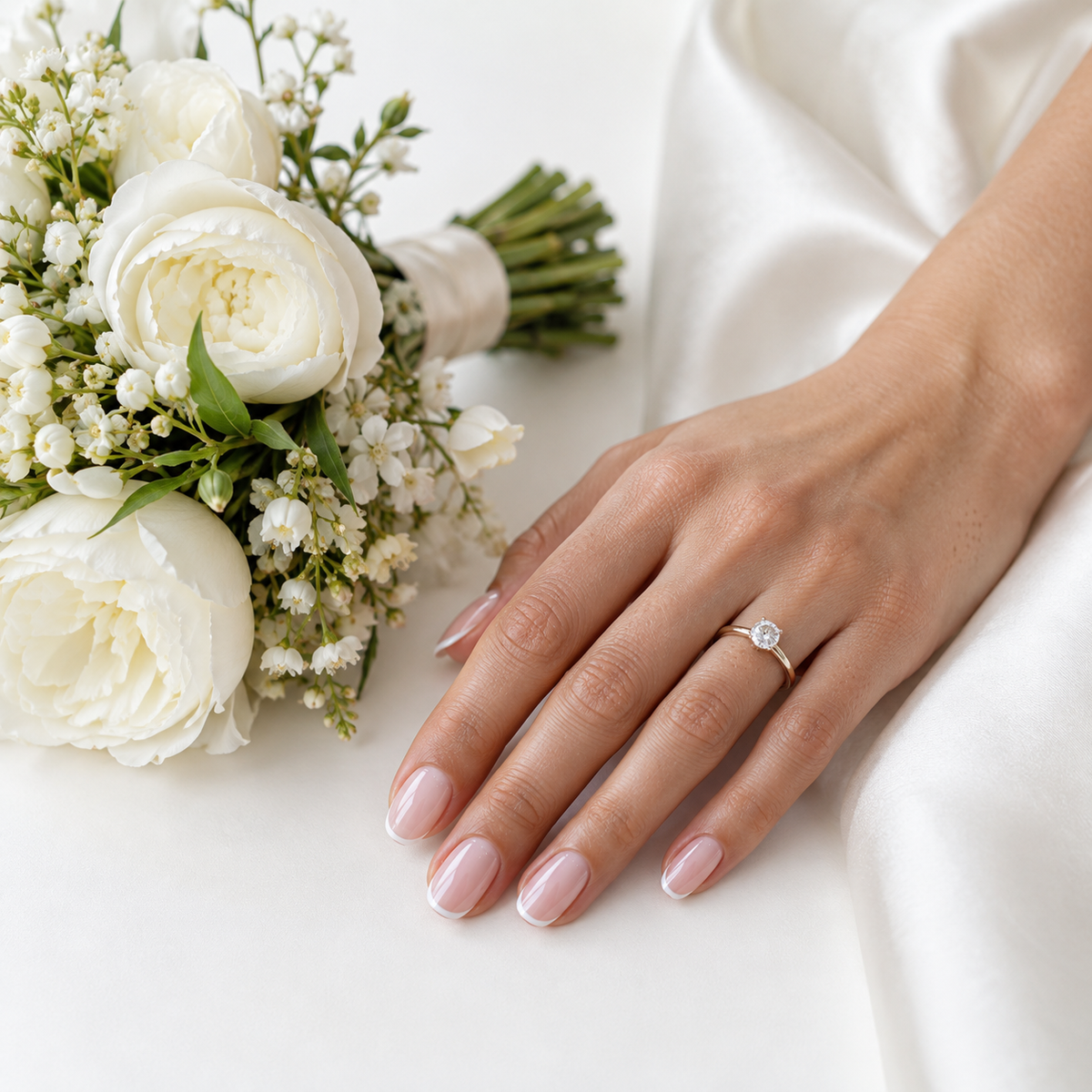 Bridal and Bridesmaids Handcrafted Press-On Nails